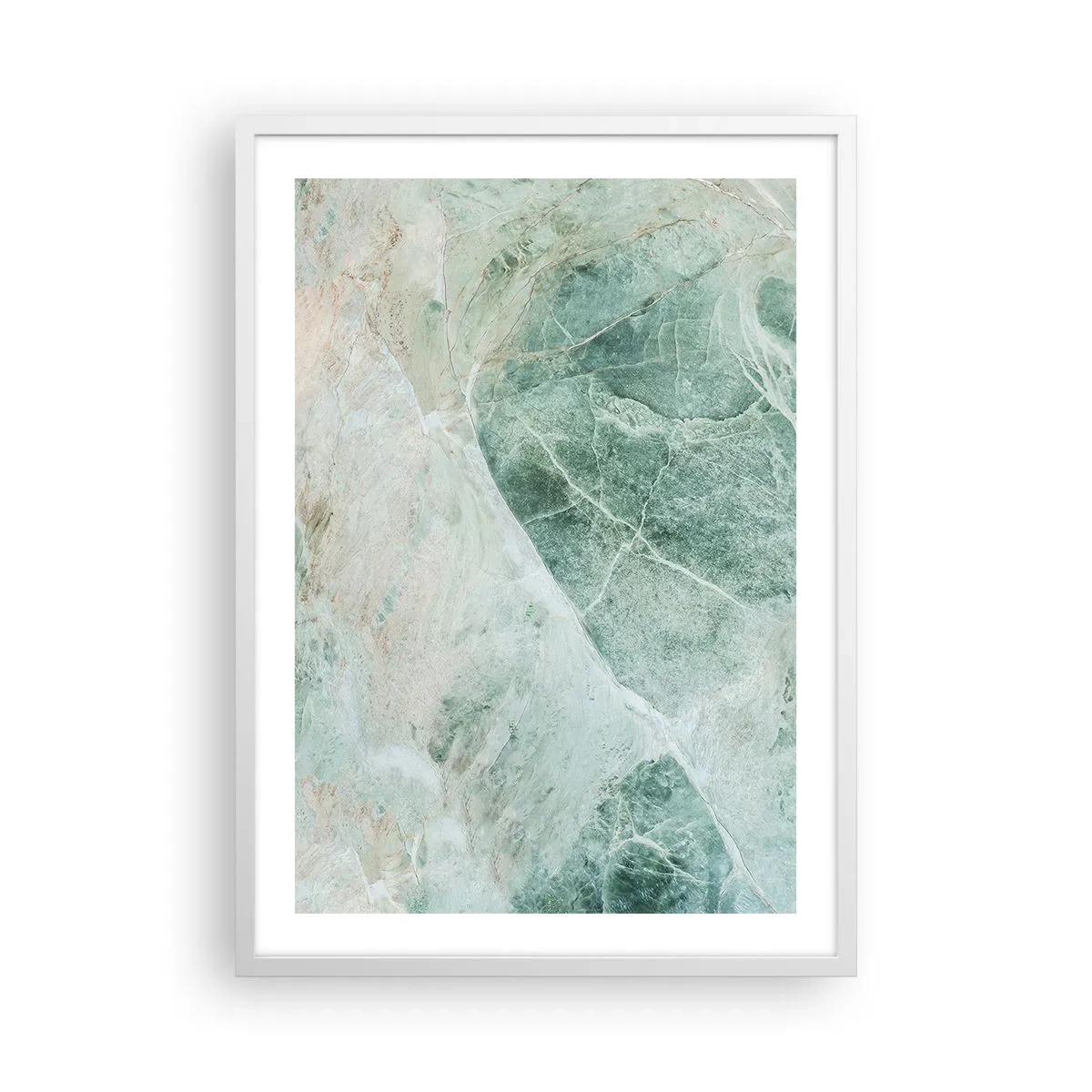 Poster in cornice bianca - Il freddo nobile della pietra - 50x70 cm