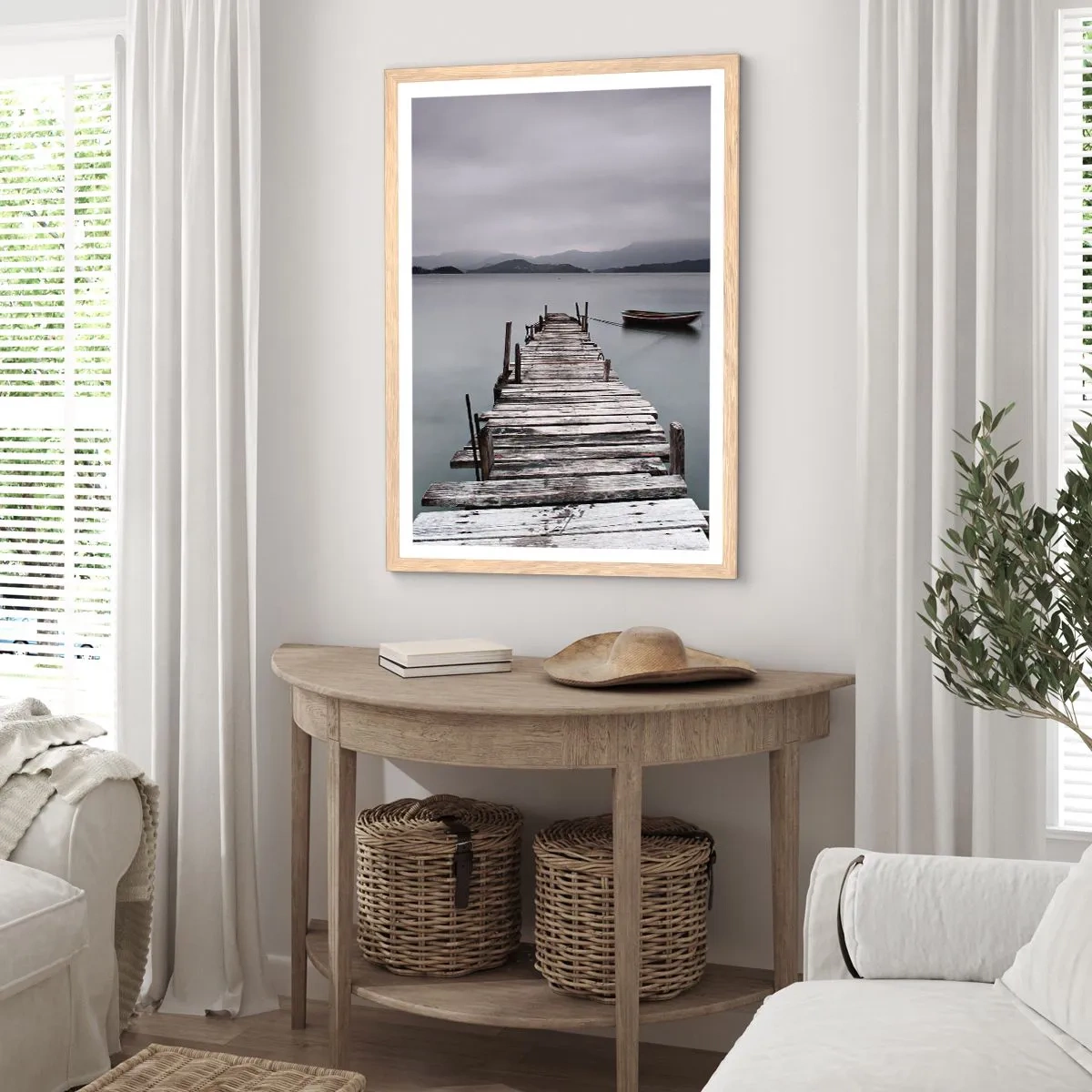 Poster in cornice rovere chiaro - Domani puoi partire - 30x40 cm