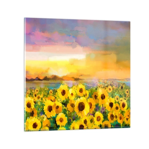Quadro su vetro - Il sole è sceso sulla terra - 50x50 cm