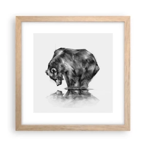 Poster in cornice rovere chiaro - Fa piacere vedere chi ci è caro - 30x30 cm