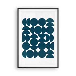Poster in cornice nera - Cerchi e semicerchi - 61x91 cm