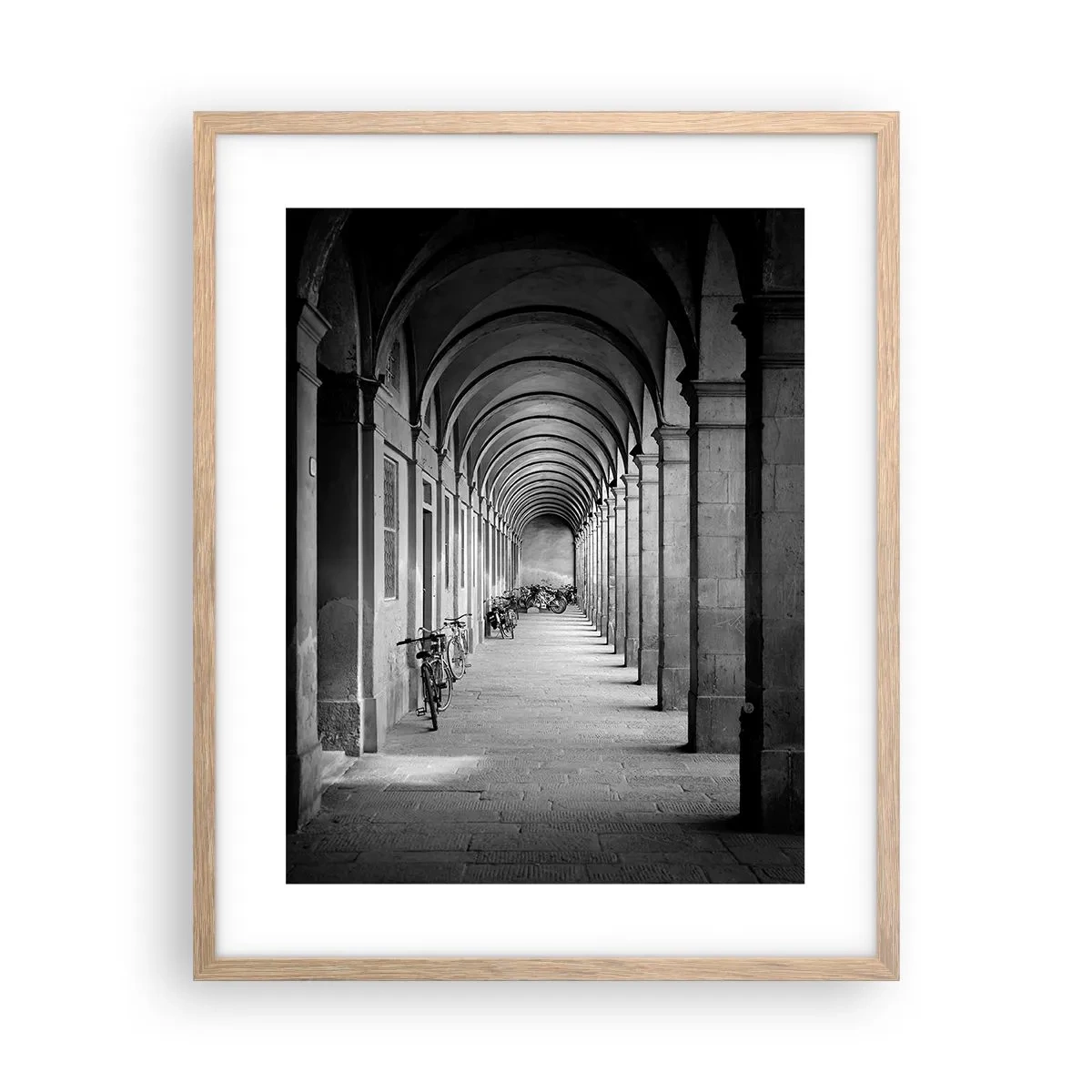 Poster in cornice rovere chiaro - Sotto i portici - 40x50 cm