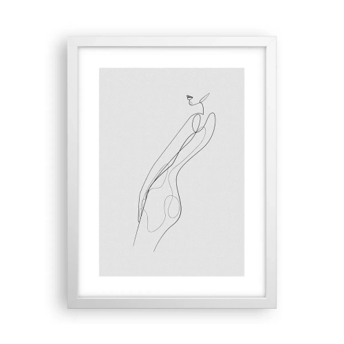 Poster in cornice bianca - Appena una promessa - 30x40 cm