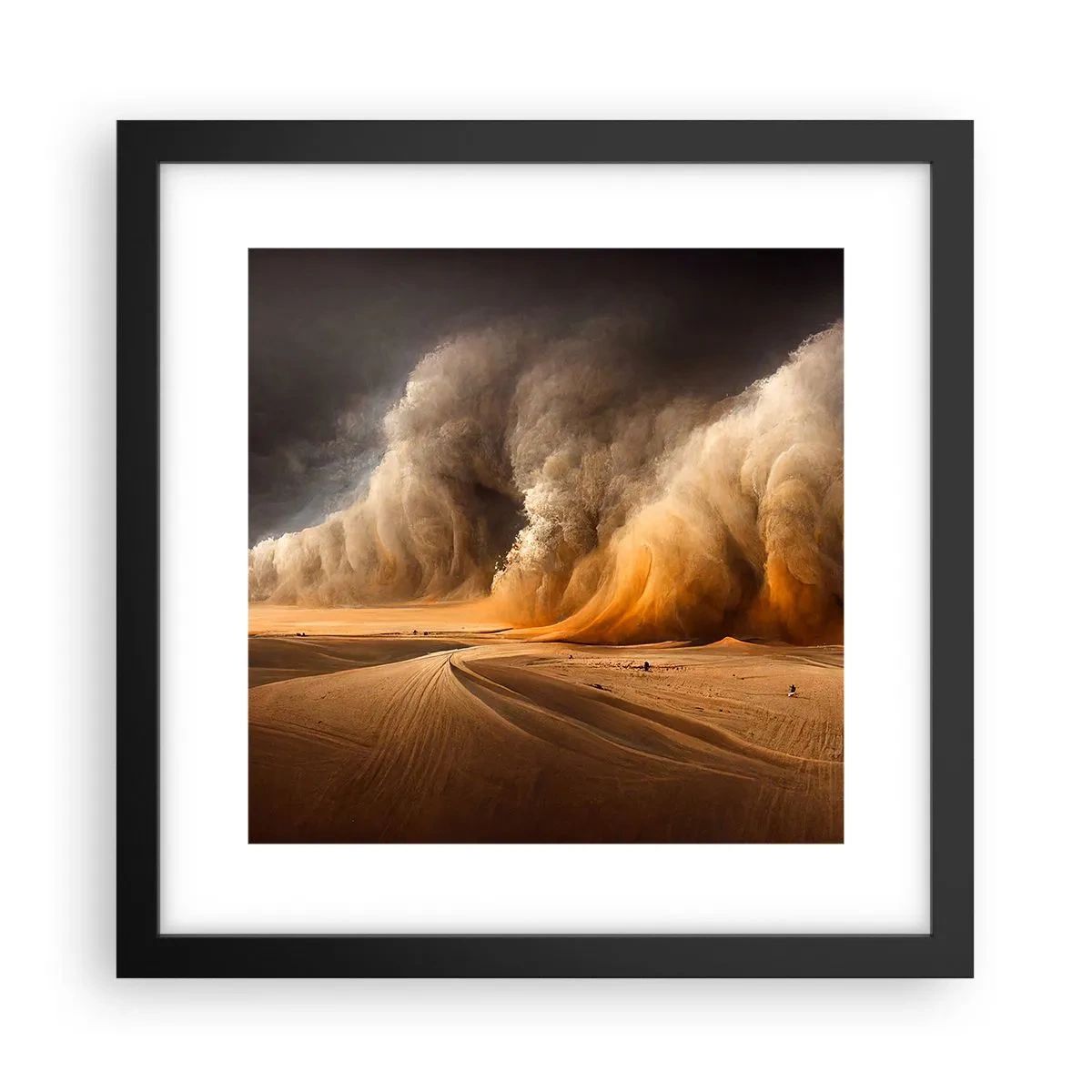 Poster in cornice nera - L'ira del deserto - 30x30 cm