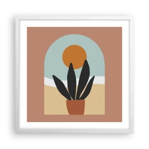 Poster in cornice bianca - Piccole gioie - 50x50 cm