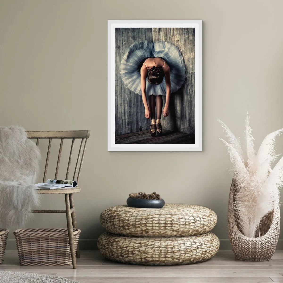 Poster in cornice bianca - Quando la musica tace - 30x40 cm