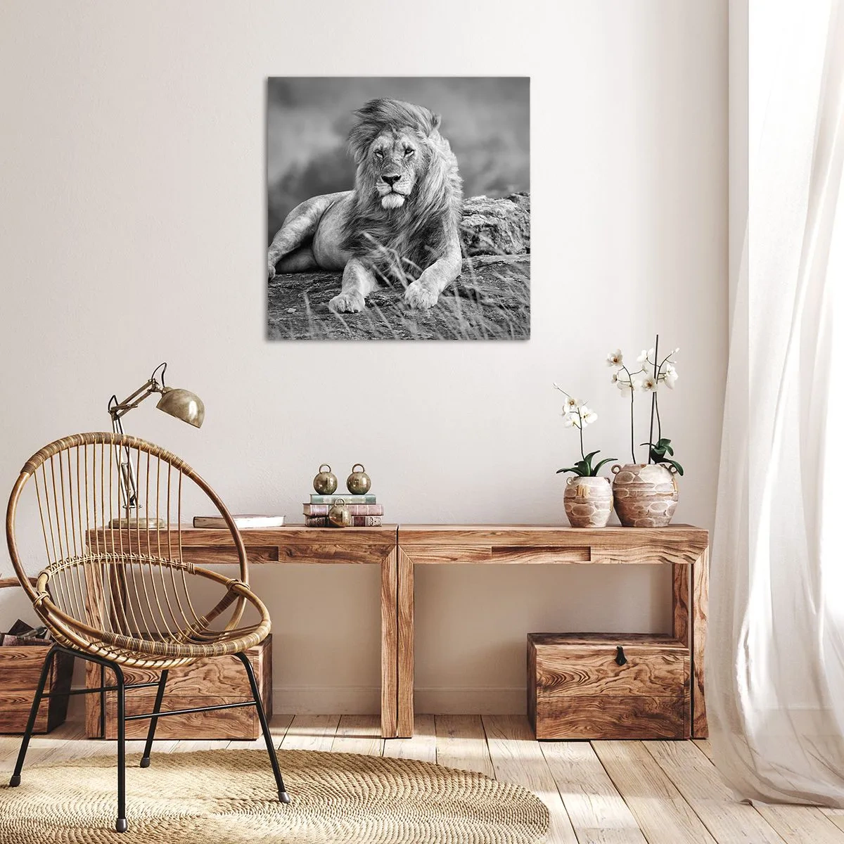 Quadro su tela - Stampe su Tela - La siesta del re - 30x30 cm