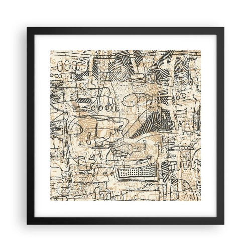 Poster in cornice nera - In attesa di essere decifrato - 40x40 cm