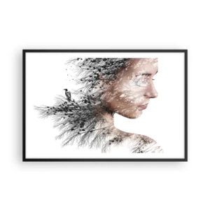Poster in cornice nera - Lo spirito della foresta - 91x61 cm
