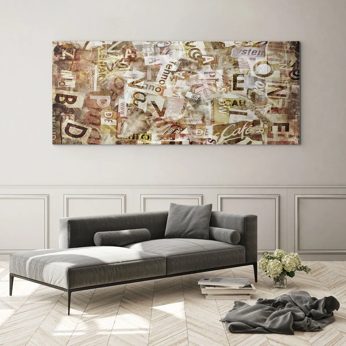 Quadro su vetro - Unificando le chiacchiere - 90x30 cm