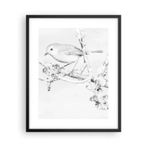 Poster in cornice nera - Mattino invernale - 40x50 cm