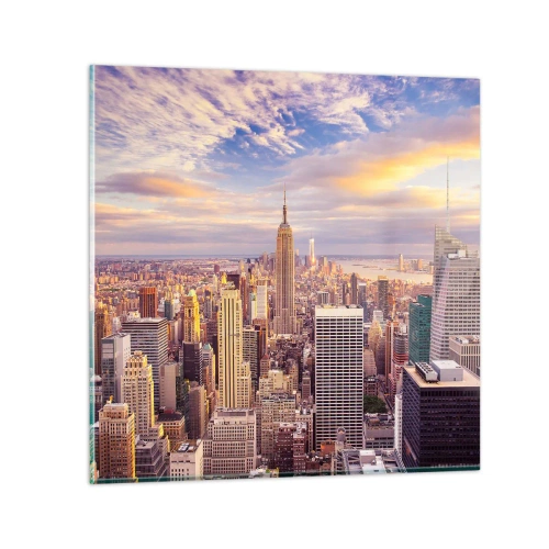 Quadro su vetro - Toccando le nuvole - 70x70 cm