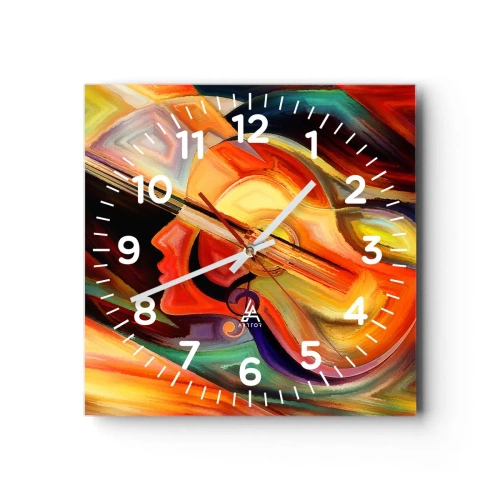 Orologio da parete - Orologio in Vetro - L'armonia dei suoni - 30x30 cm