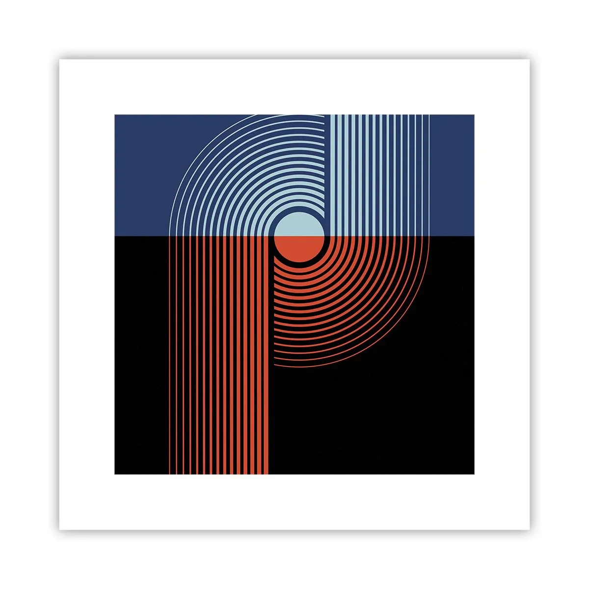 Poster - Nell'abbraccio geometrico - 30x30 cm