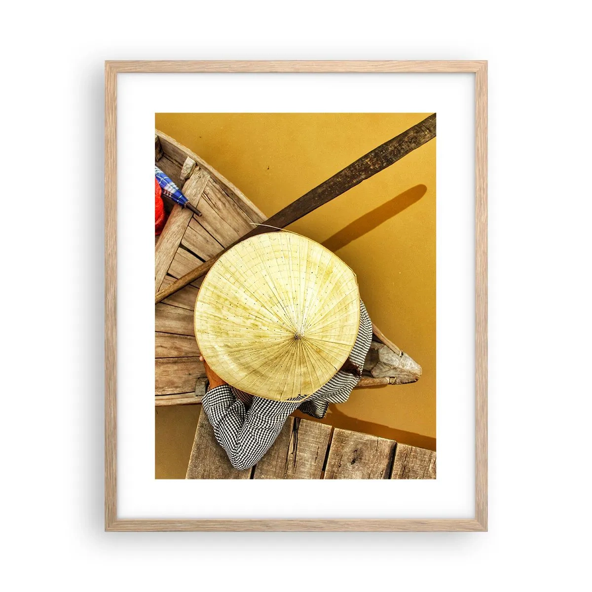 Poster in cornice rovere chiaro - Vita sul Fiume Giallo - 40x50 cm