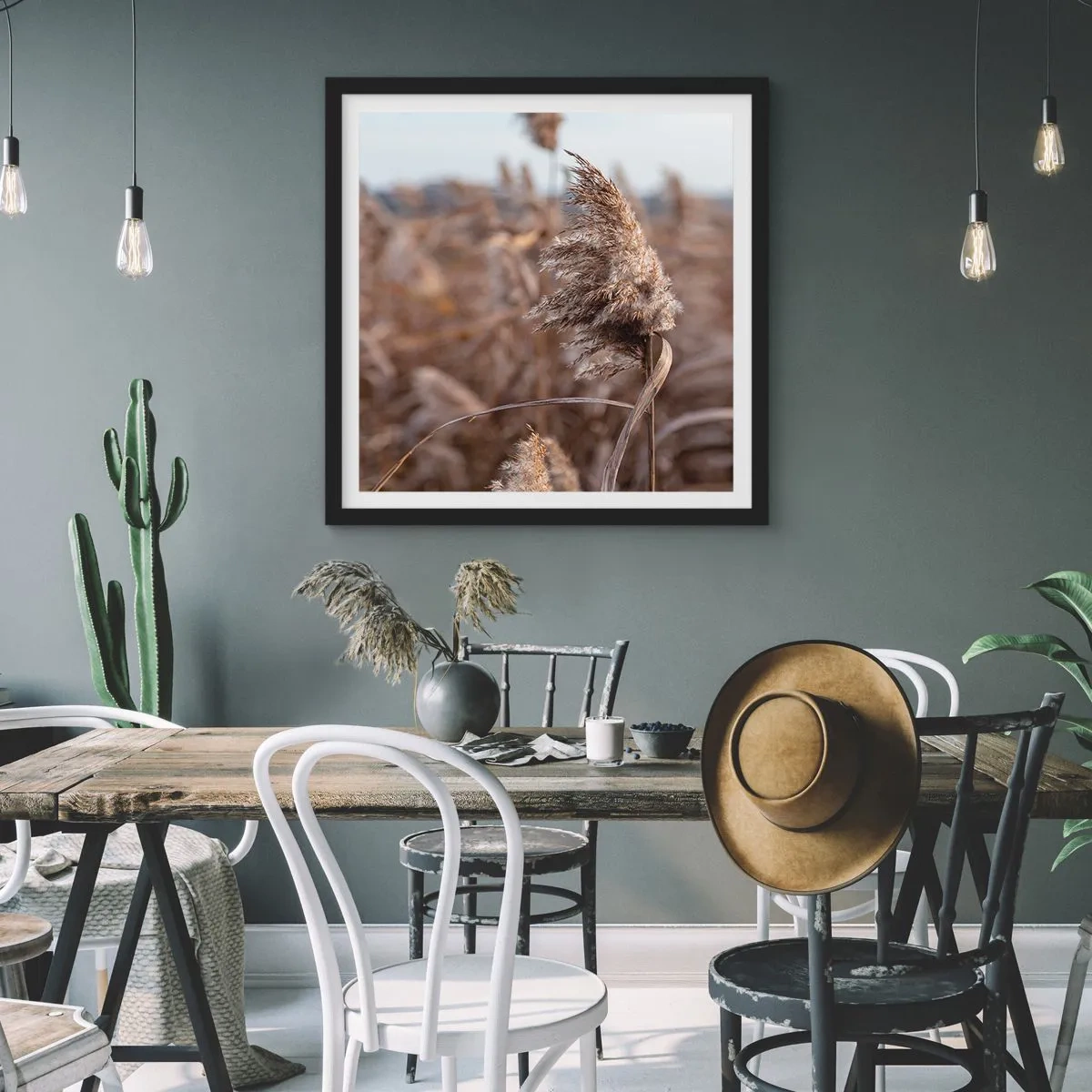 Poster in cornice nera - è tempo di volare col vento - 60x60 cm