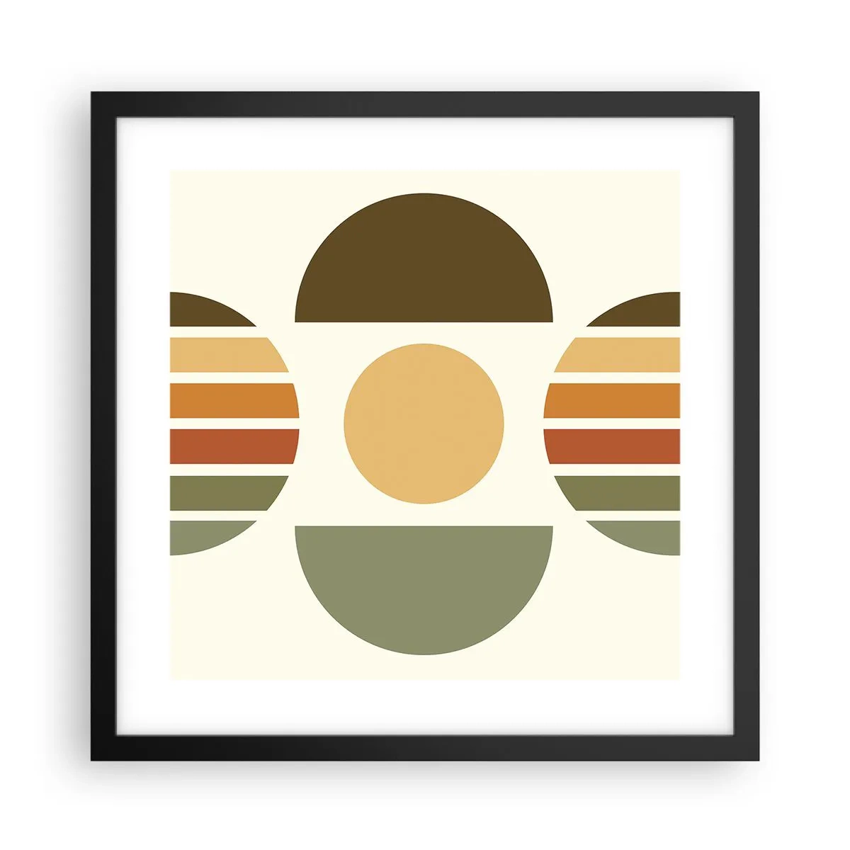 Poster in cornice nera - Nei colori della terra - 40x40 cm