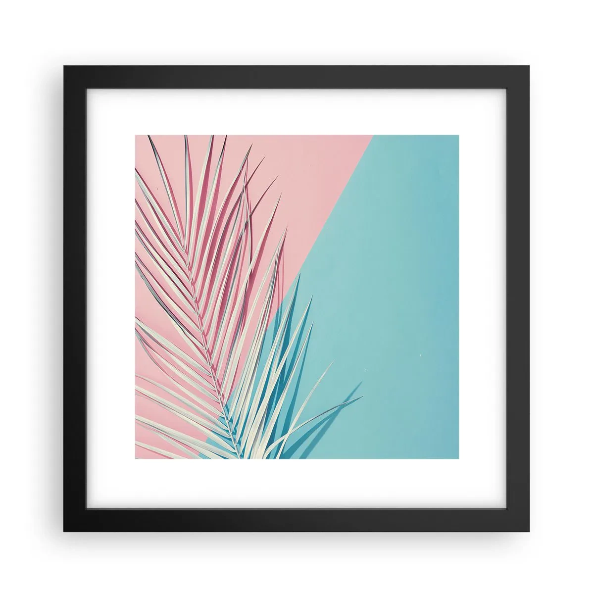 Poster in cornice nera - Impressione tropicale - 30x30 cm