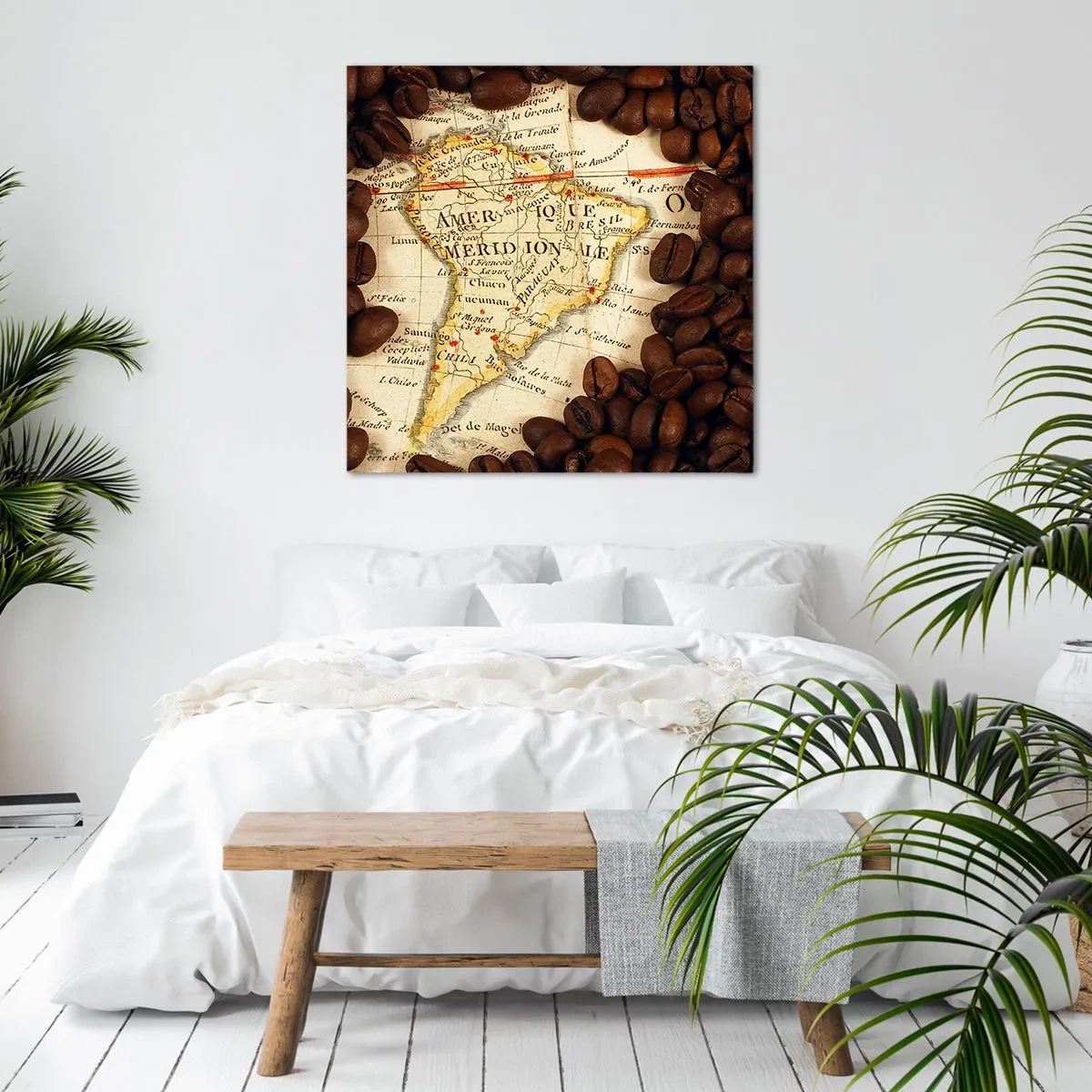 Quadro su tela - Stampe su Tela - Da dove viene il miglior caffè? - 40x40 cm