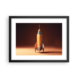 Poster in cornice nera - Si inizia dai sogni - 40x30 cm