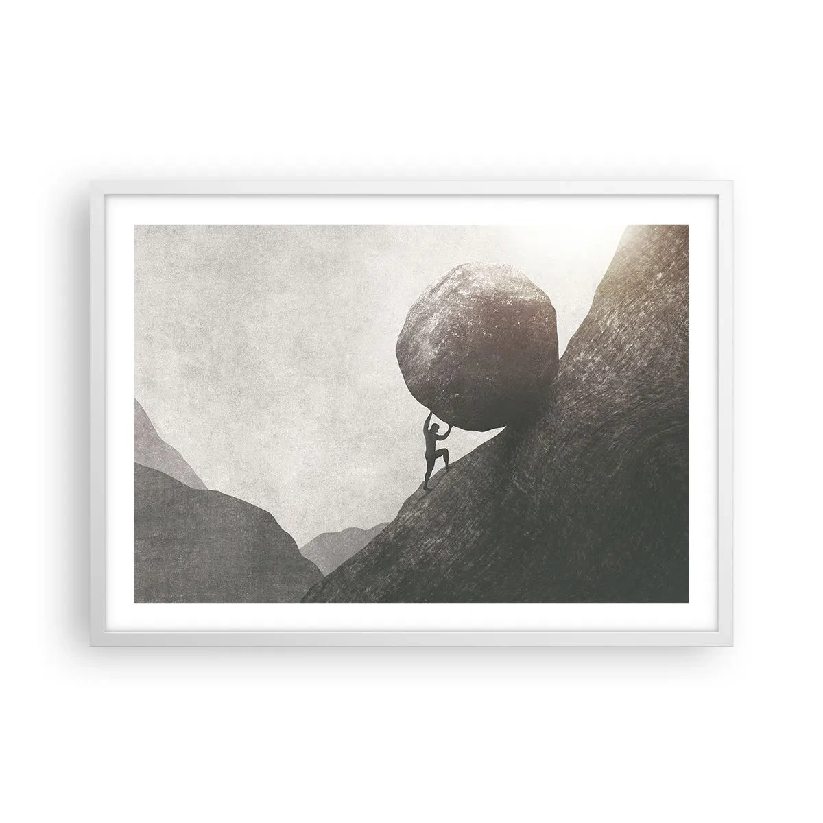 Poster in cornice bianca - Credo contro ogni speranza - 70x50 cm