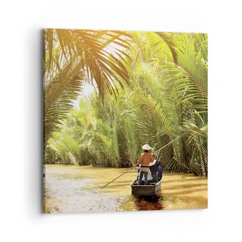 Quadro su tela - Stampe su Tela - Tunnel di palme - 70x70 cm