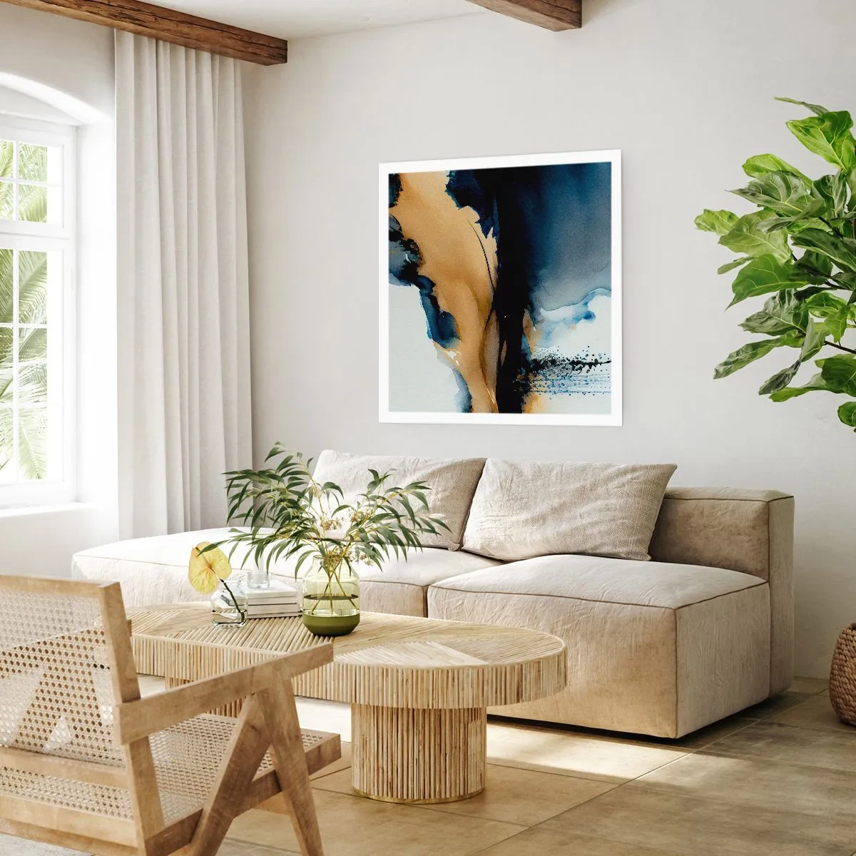 Poster - Dietro la cortina - 50x50 cm