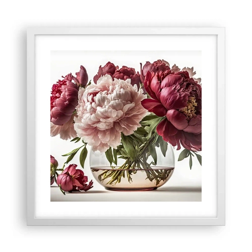 Poster in cornice bianca - Bellezza in piena fioritura - 40x40 cm
