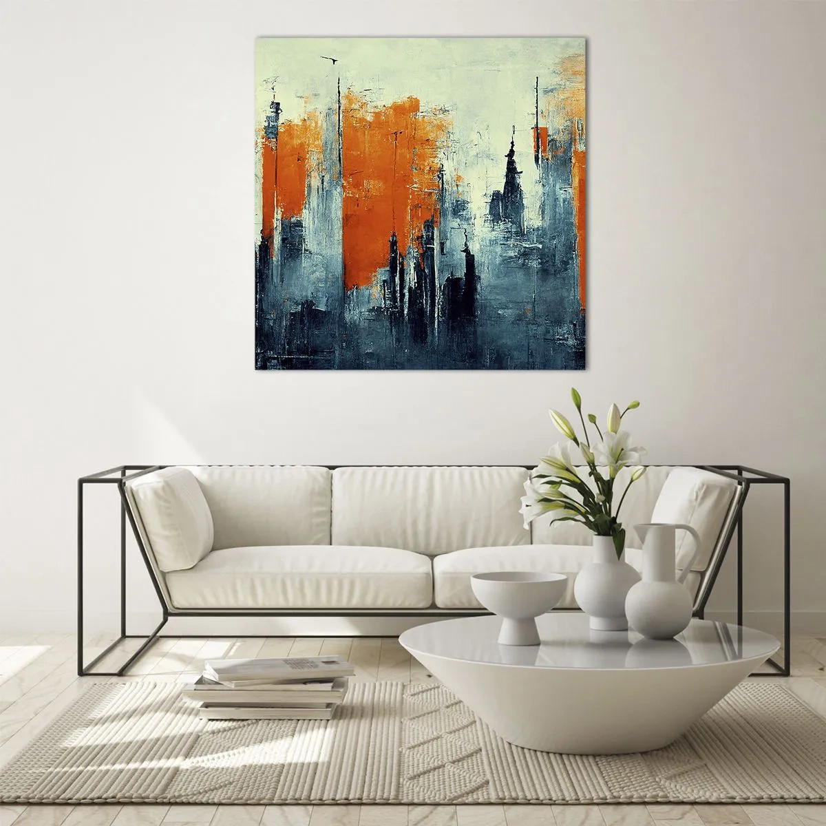 Quadro su vetro - Paesaggio moderno - 30x30 cm