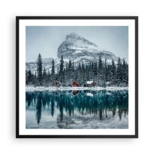Poster in cornice nera - Rifugio canadese - 60x60 cm