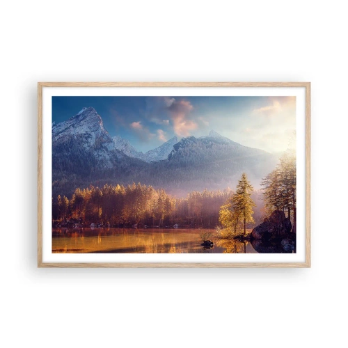 Poster in cornice rovere chiaro - Sui monti e nelle valli - 91x61 cm