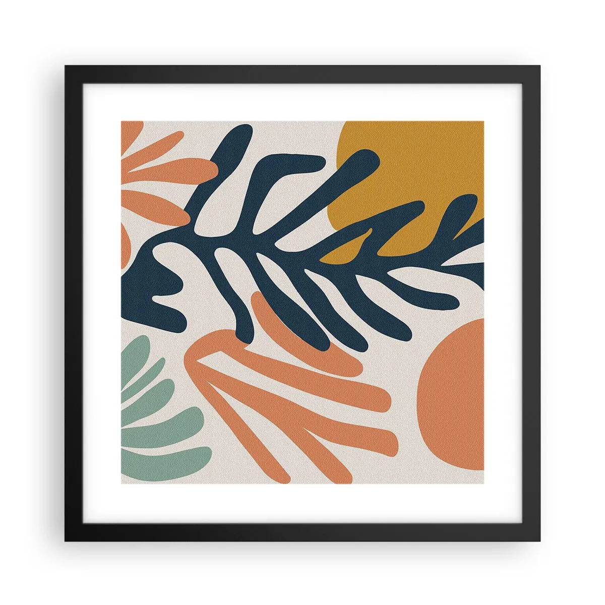Poster in cornice nera - Mare di coralli - 40x40 cm