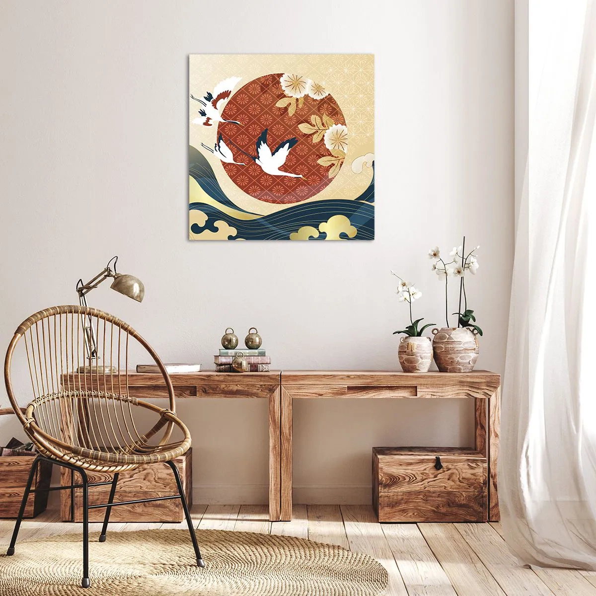 Quadro su tela - Stampe su Tela - Favola giapponese - 30x30 cm