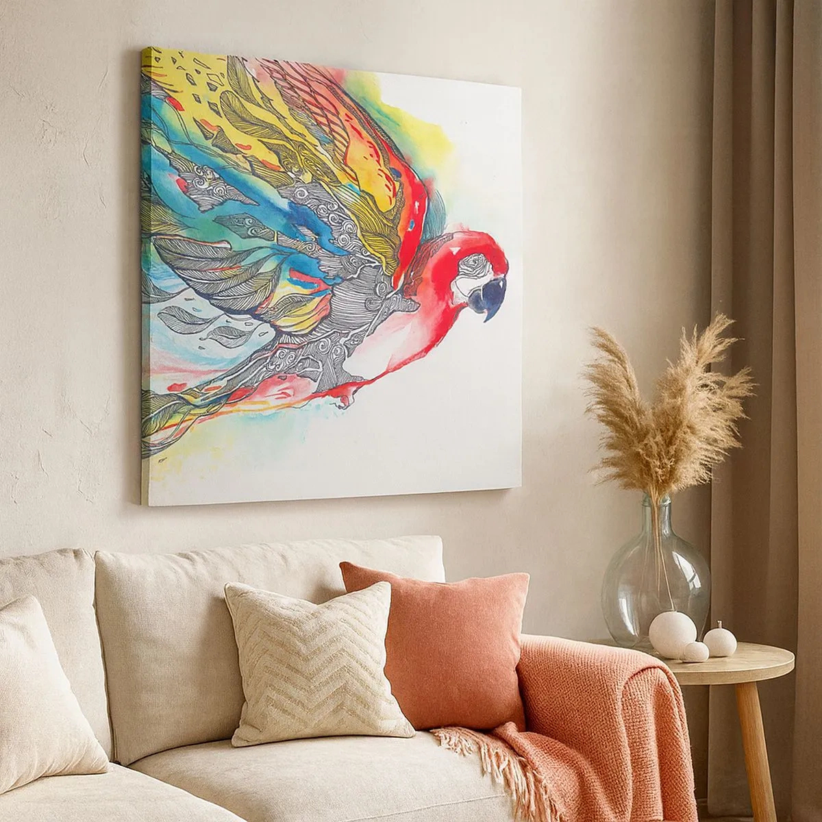 Quadro su tela - Stampe su Tela - Vivi a colori - 30x30 cm