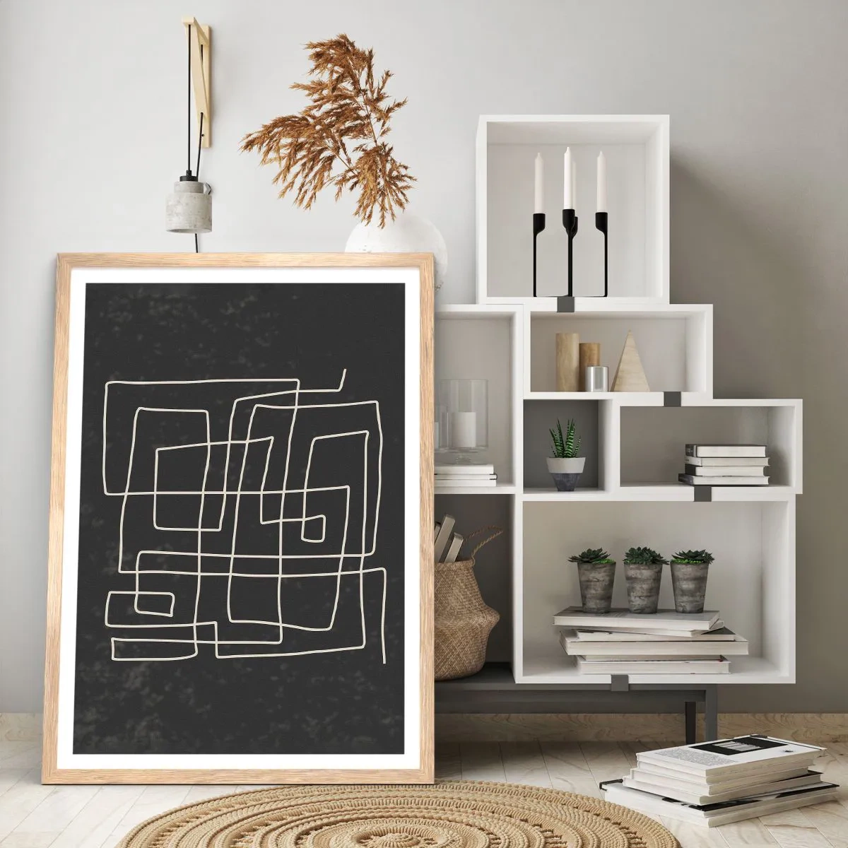 Poster in cornice rovere chiaro - Non è così semplice - 70x100 cm