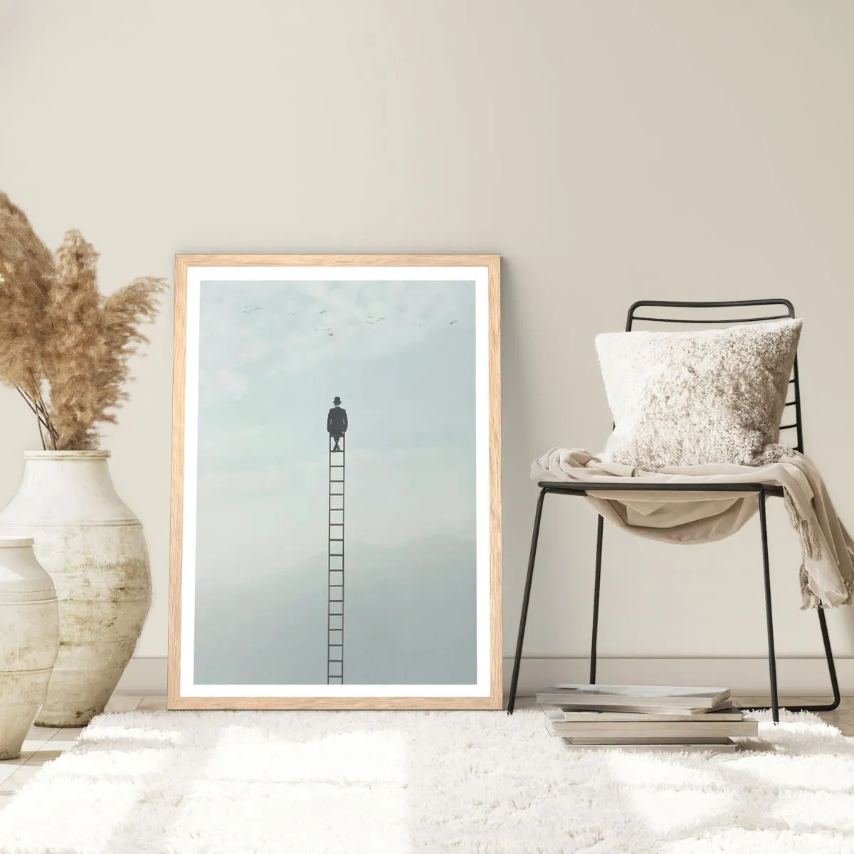 Poster in cornice rovere chiaro - Innalzati al di sopra - 70x100 cm