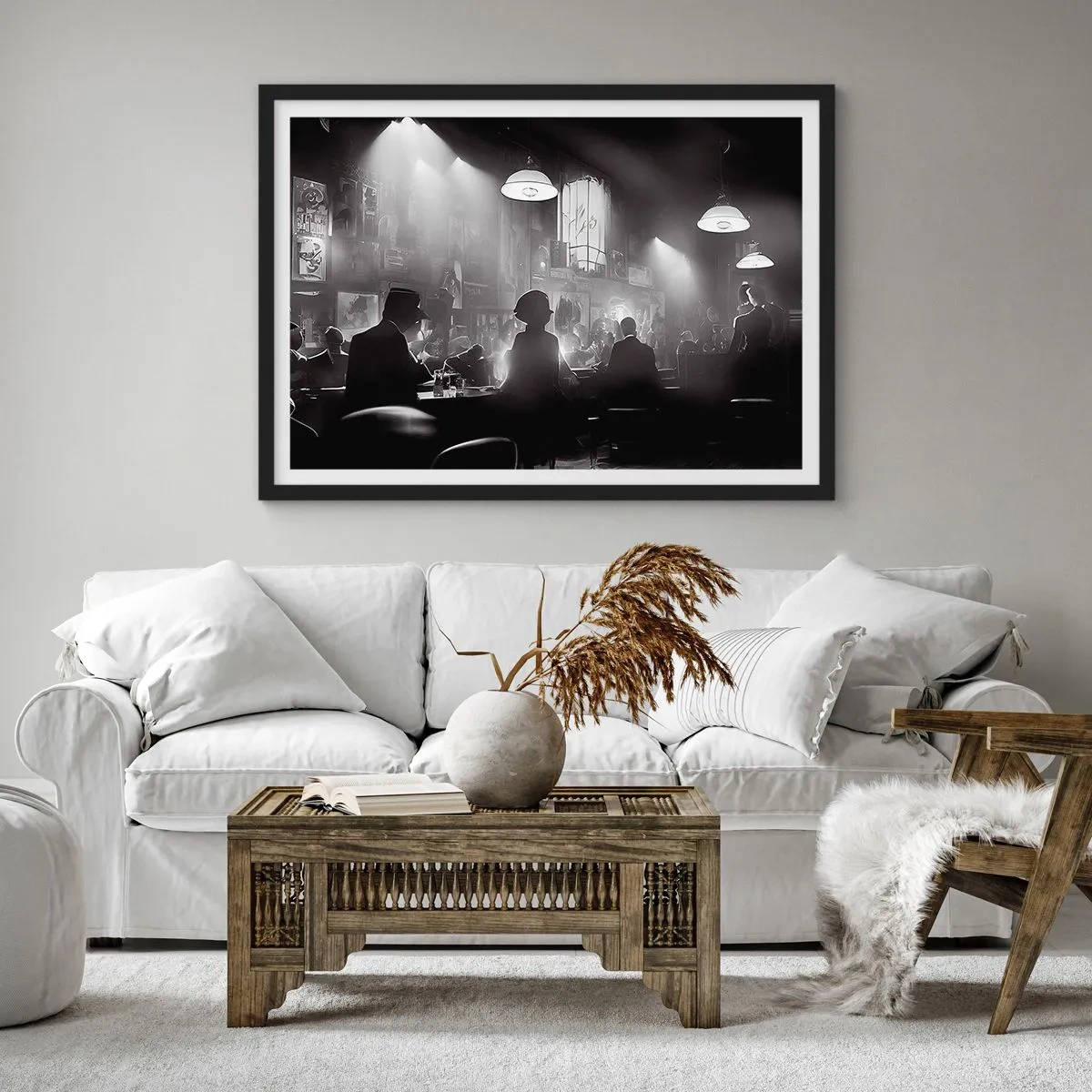 Poster in cornice nera - Nell'atmosfera jazz - 40x30 cm