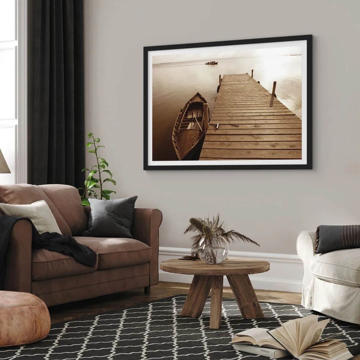 Poster in cornice nera - La grande pace - 50x40 cm