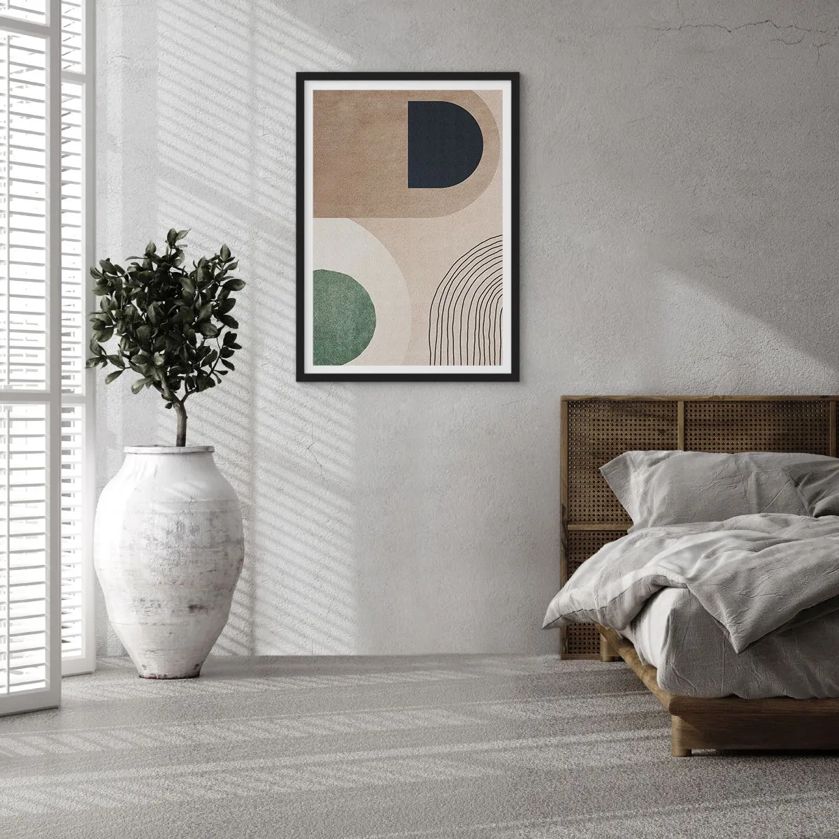 Poster in cornice nera - La mitezza dell'ovale - 30x40 cm