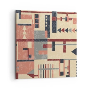 Quadro su tela - Stampe su Tela - Combinazione di orizzontali e verticali - 50x50 cm