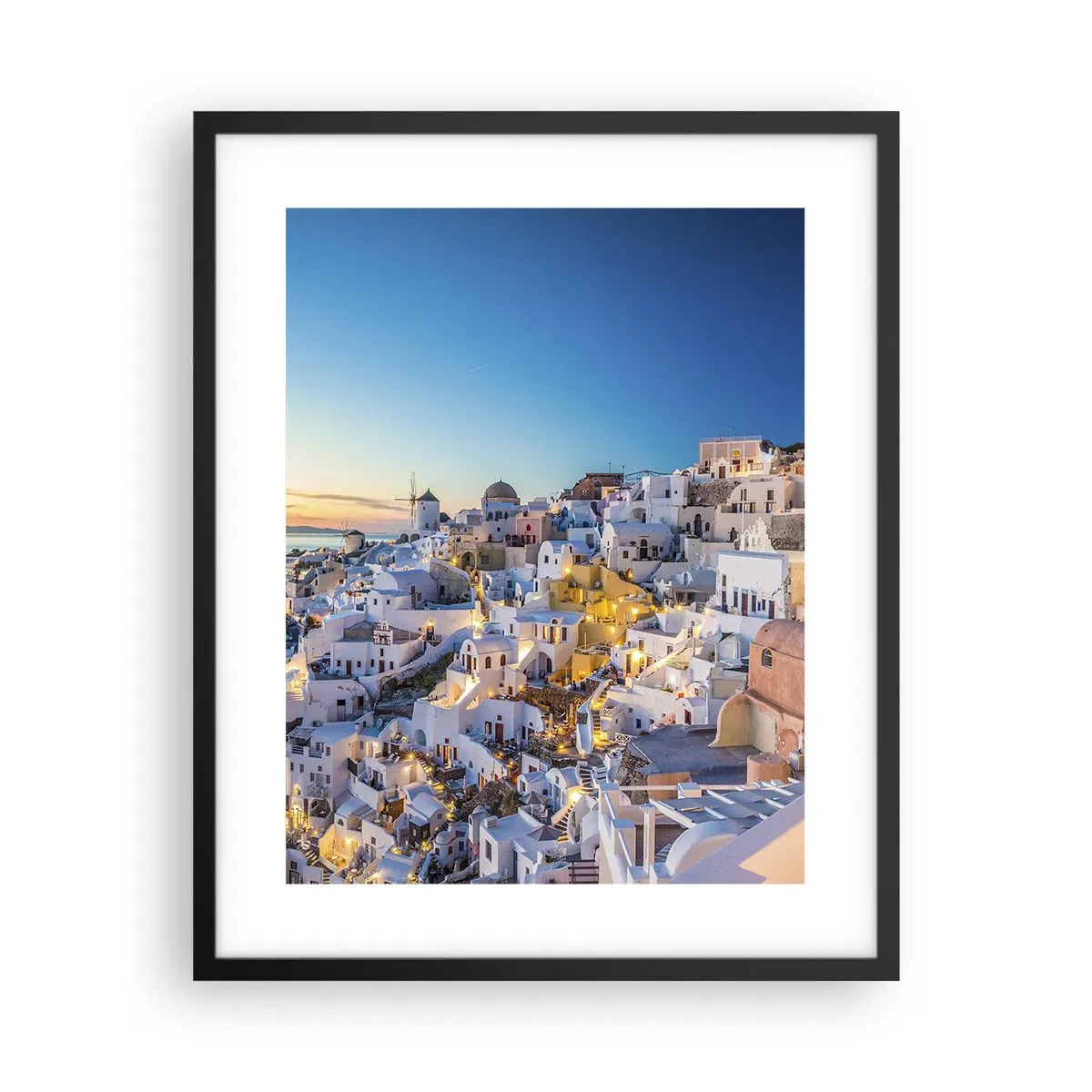 Poster in cornice nera - Essenza della grecità - 40x50 cm