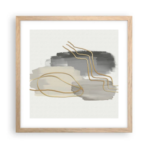 Poster in cornice rovere chiaro - Durata e movimento - 40x40 cm