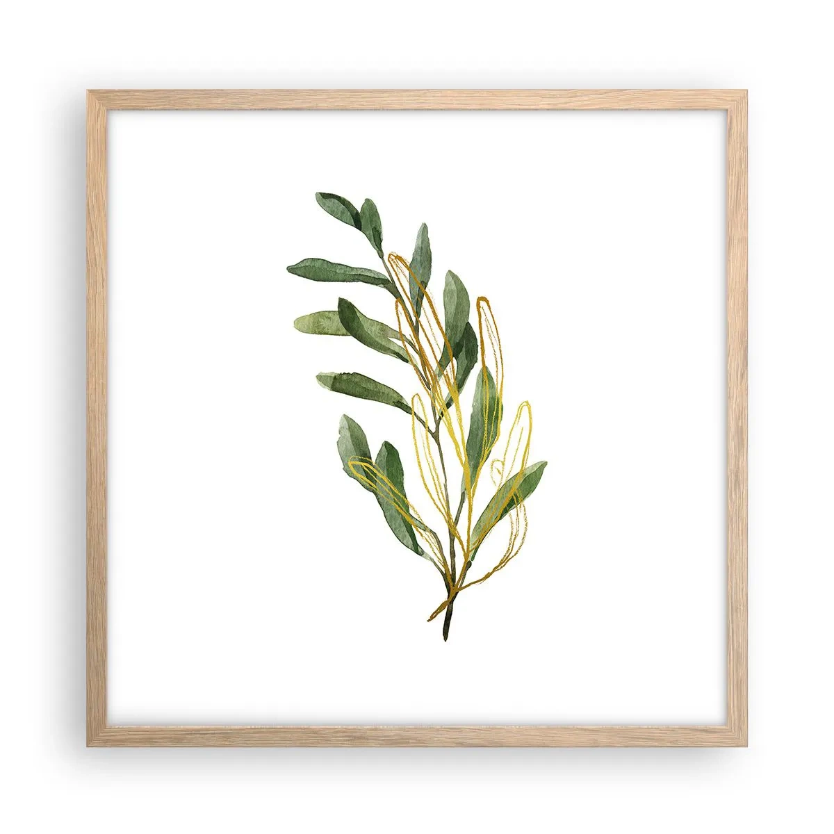 Poster in cornice rovere chiaro - Tutto ciò che è buono - 50x50 cm