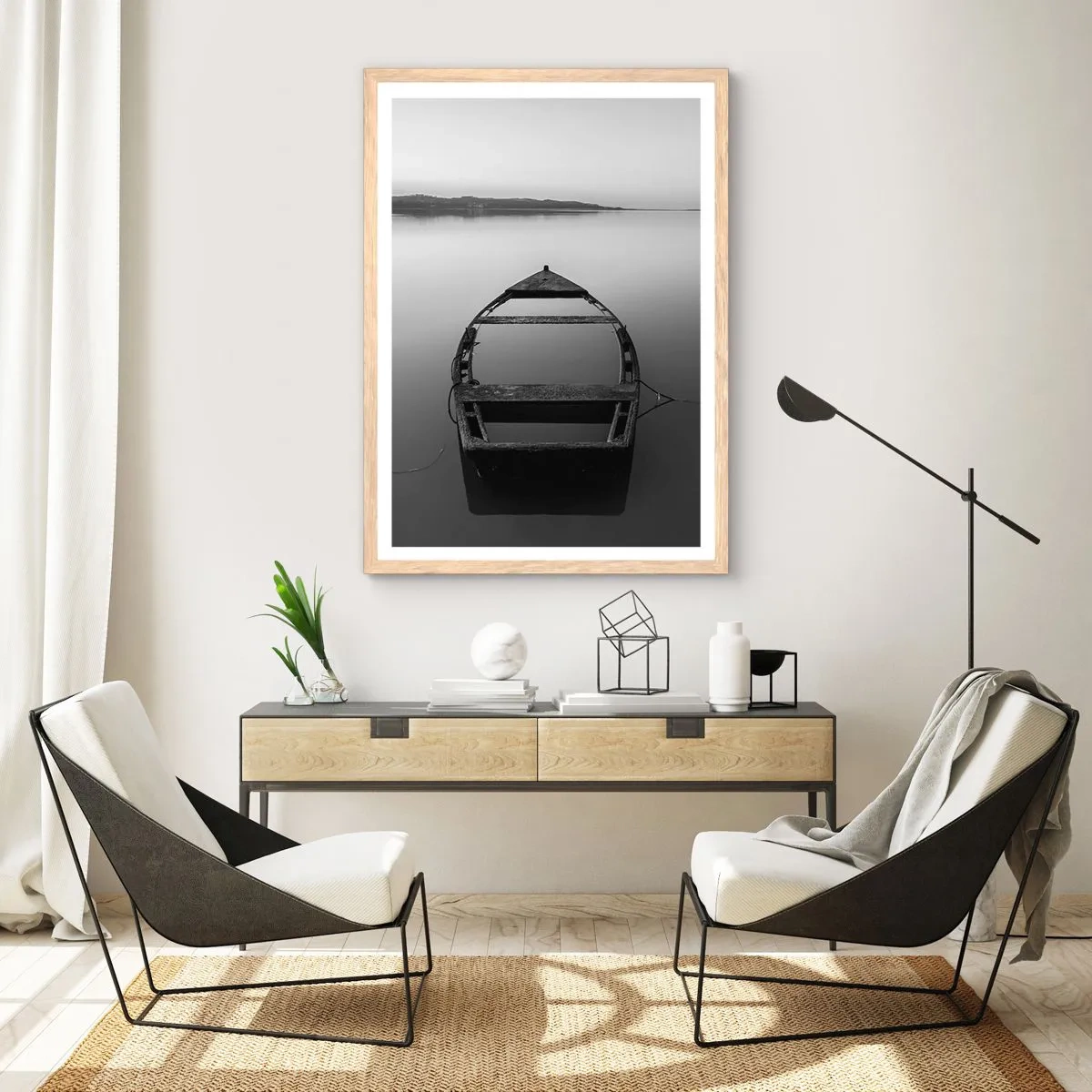Poster in cornice rovere chiaro - Nostalgia e malinconia - 50x70 cm