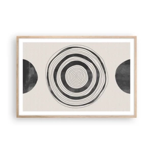 Poster in cornice rovere chiaro - Conta ciò che sta in mezzo - 91x61 cm