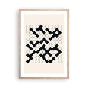 Poster in cornice rovere chiaro - Gioco cinese: variazione - 50x70 cm