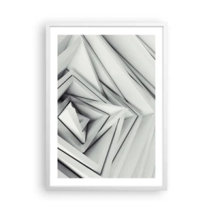 Poster in cornice bianca - Germogli spigolosi - 50x70 cm