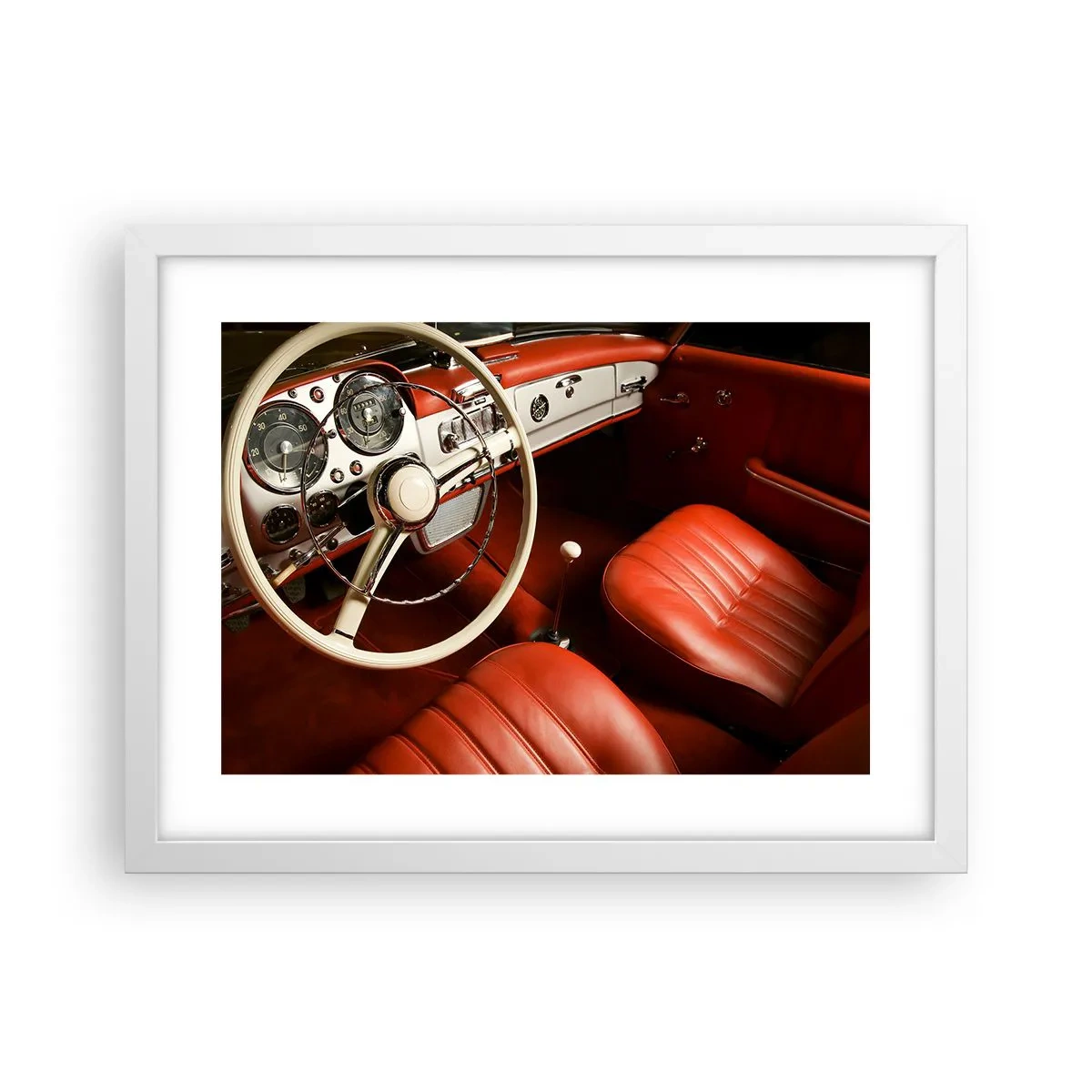 Poster in cornice bianca - Lusso in stile vintage - 40x30 cm
