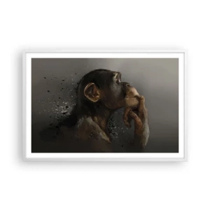 Poster in cornice bianca - Sicuramente un pensatore - 91x61 cm