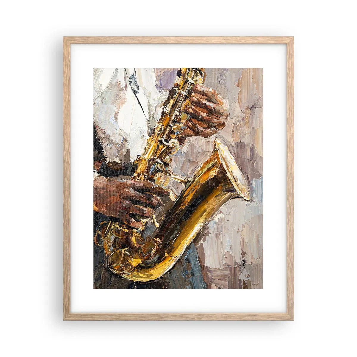 Poster in cornice rovere chiaro - Tempo di assolo - 40x50 cm